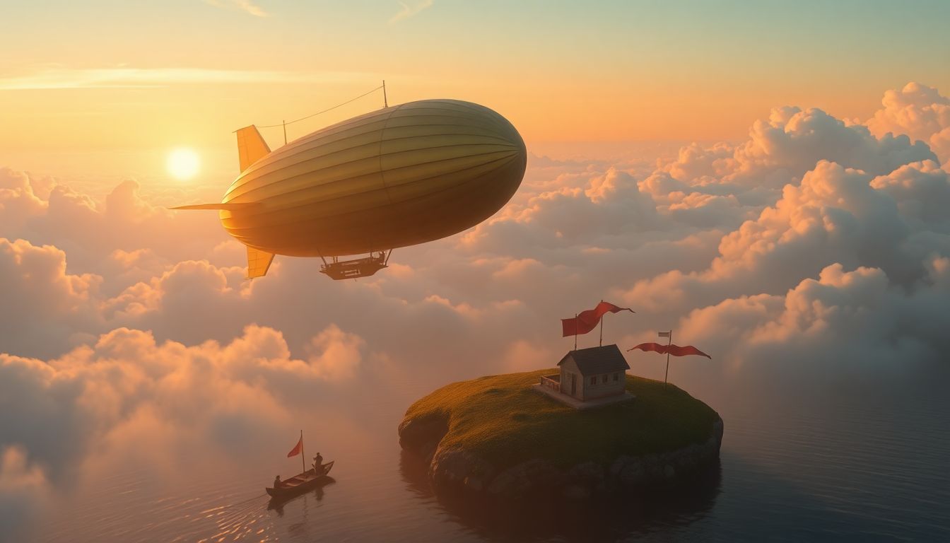 미래에셋 코빗 인수 : 거대 자본의 진입이 시장의 새로운 구원인지 기존 세력의 엑시트 전략인지 분석하는 공중 항구 일러스트