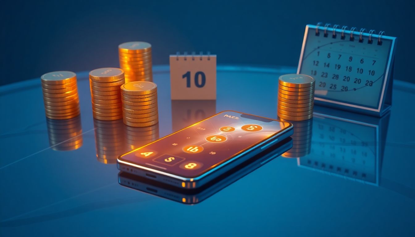 근로장려금신청기간 3월 시작 일정과 최대 330만 원 상향된 지급 기준을 설명하는 스마트폰과 황금 동전 조형물의 프리미엄 3D 비주얼