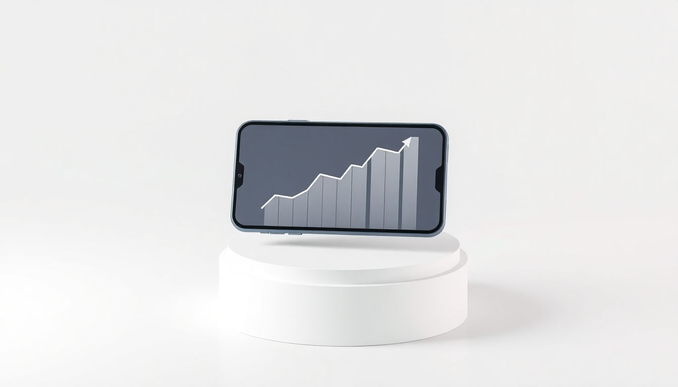 [해외주식 계좌 확인] 증여 실행을 위한 현재 주식 수익률 및 계좌 보유 현황 실시간 점검 - 그래프가 띄워진 스마트폰