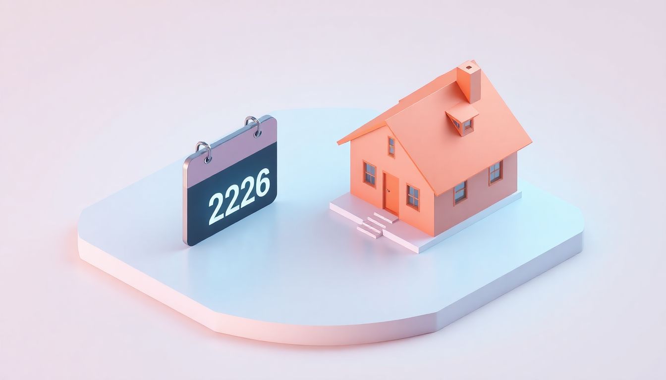 [2026 가족간 부동산 저가양도] 2026년부터 변경되는 시가 대비 30% 또는 3억 원 차액 기준의 부동산 거래 규정 - 2026년 달력과 집 아이콘