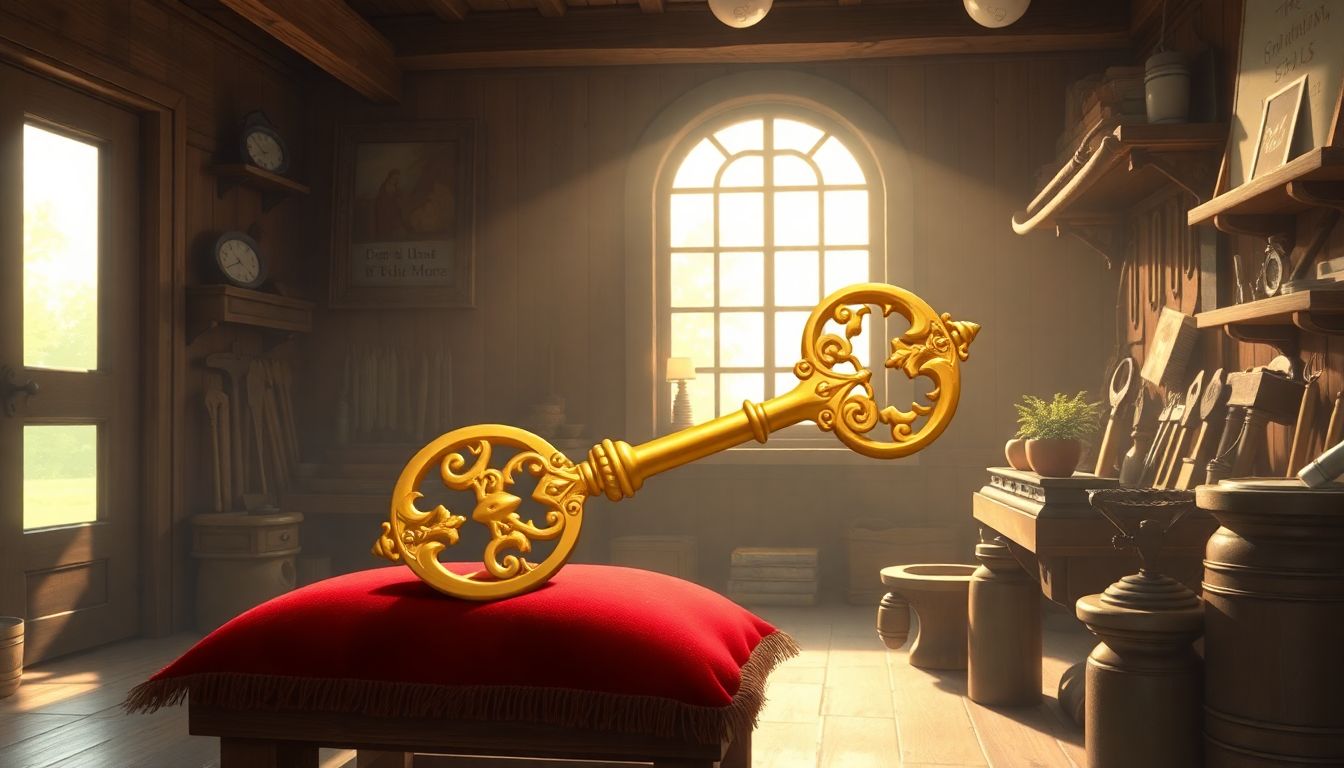 지능형 엣지 컴퓨팅 : 2026년 지능형 하드웨어 슈퍼사이클과 새로운 투자 기회를 상징하는 황금 열쇠 일러스트