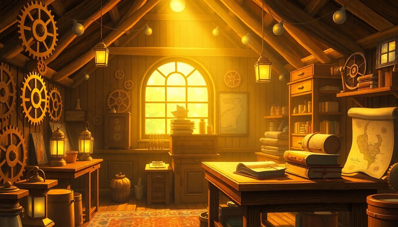 성장 엔진의 격차 : 나이와 목표에 맞는 투자 전략을 수립하는 평온한 아틀리에 소품 일러스트