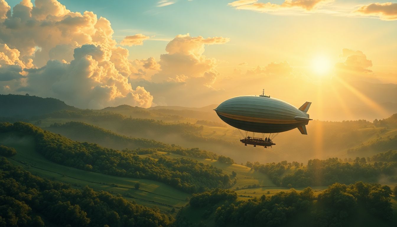 전고체 배터리 패권 경쟁 : 2026년 이후 고부가 가치 시장과 도심 항공 모빌리티를 선점할 하늘을 나는 범선 일러스트