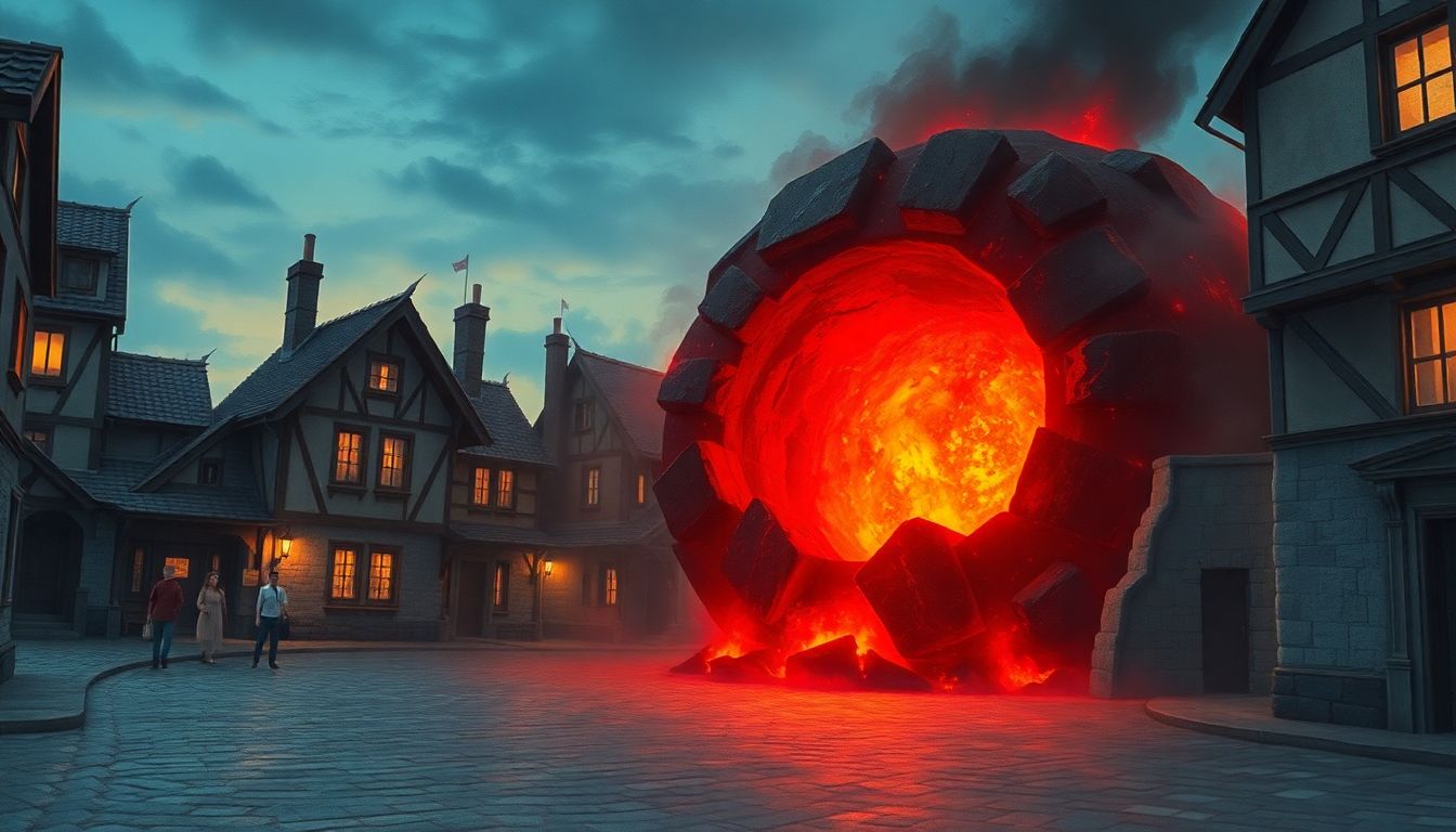 LFP 열제어 패권 : 1900도 배터리 열폭주가 촉발한 대중의 공포와 주거 공간의 안전 위협을 형상화한 일러스트