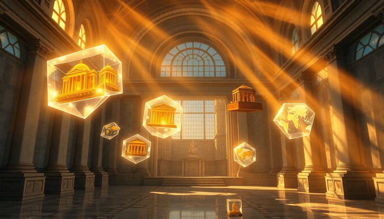 실물자산 토큰화 기술을 통해 부동산과 금 같은 실물 자산이 디지털 입자로 분할되어 글로벌 금융 시스템으로 편입되는 혁신적인 투자 미래상