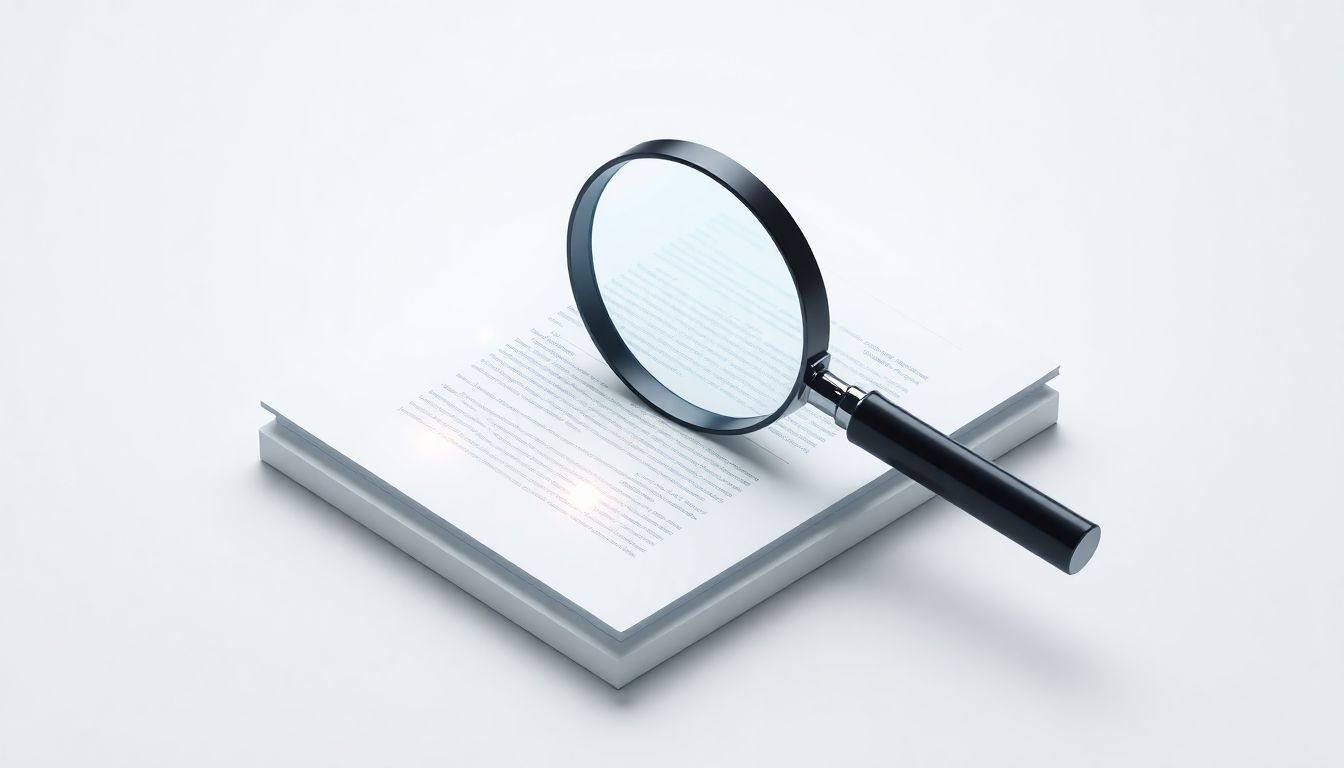 [신생아 특례대출 대환 등기부등본 확인] 근저당 설정 여부 및 대환 한도 조회를 위한 부동산 등기 사항 증명서 검토 - 돋보기로 문서를 확인하는 장면