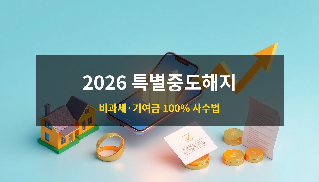 2026 청년도약계좌 특별중도해지: 스마트폰 금융 앱 화면을 중심으로 내 집 마련을 상징하는 집 모형, 결혼을 상징하는 반지, 서류 오브젝트가 어우러진 3D 아이소메트릭 일러스트로 자산 형성의 혜택을 시각화한 이미지
