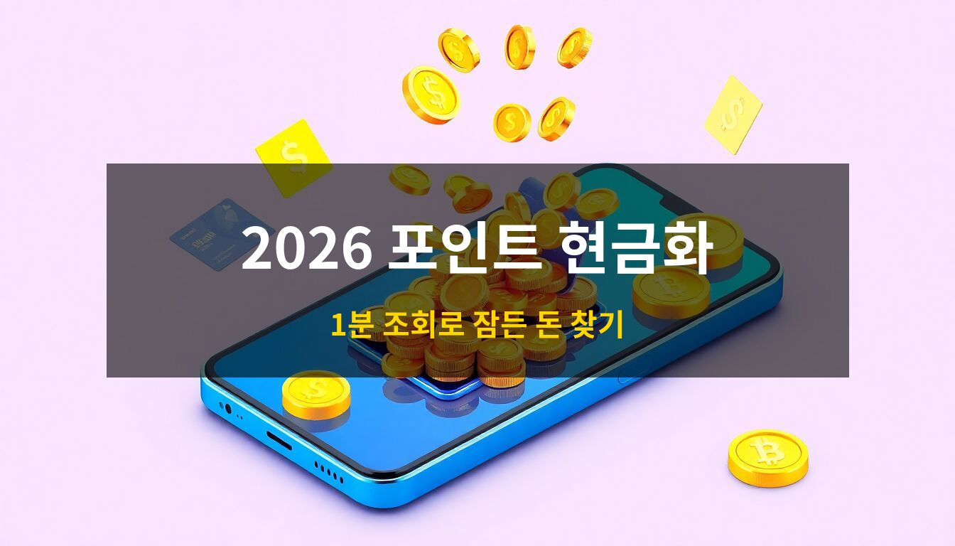 신용카드 포인트 현금화: 스마트폰 화면 위로 쏟아지는 황금색 코인들과 세련된 카드 오브젝트들이 조화를 이룬 금융 서비스 3D 아이소메트릭 이미지