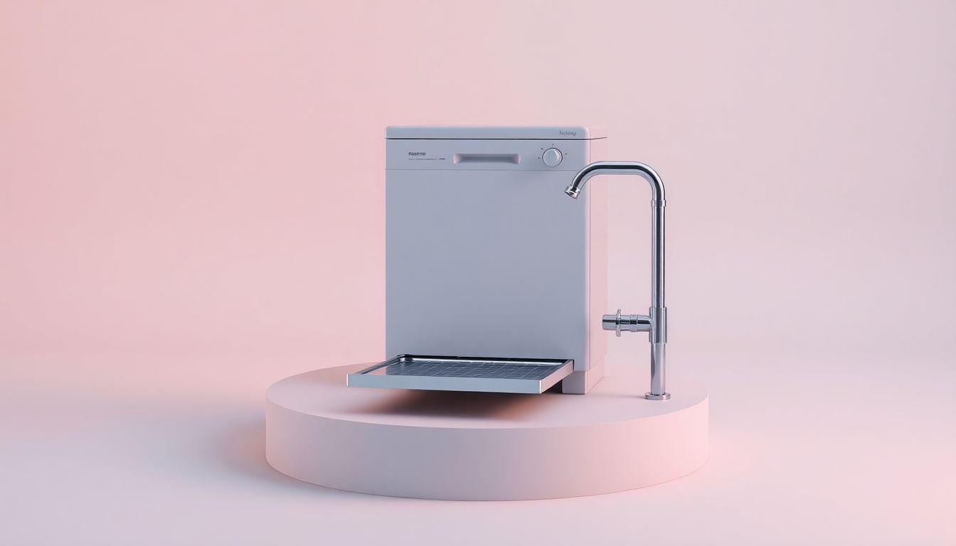 [식기세척기 설치 가이드] 주방 구조에 따른 급배수관 연결 및 설치 가능 공간 확인 - 주방 조리대와 배관이 연결된 시각적 가이드