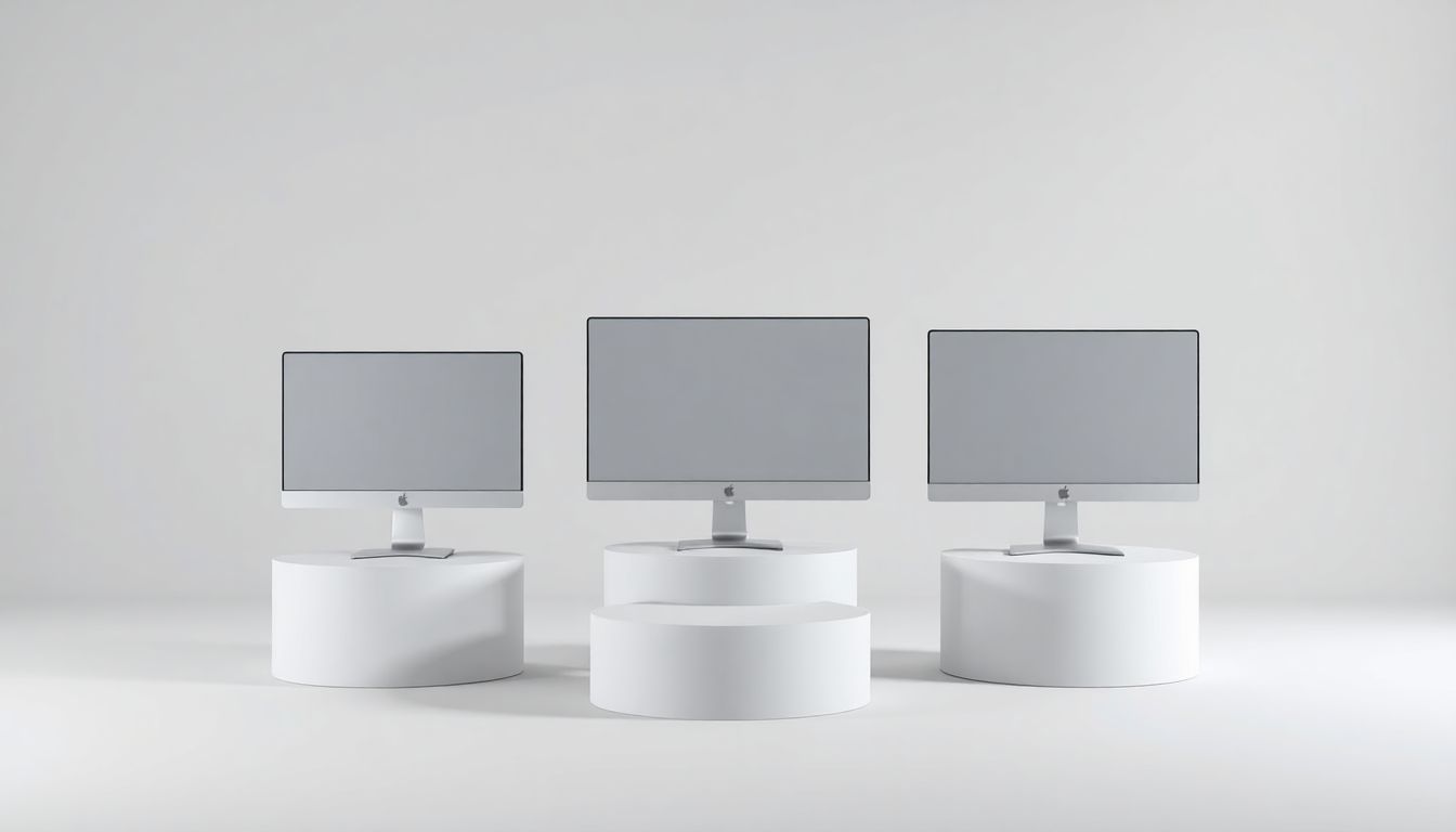 [초고화질모니터크기비교] 사무용 및 게임용 등 사용 목적에 따른 다양한 모니터 인치수 추천 - 세 가지 크기의 디스플레이 배열