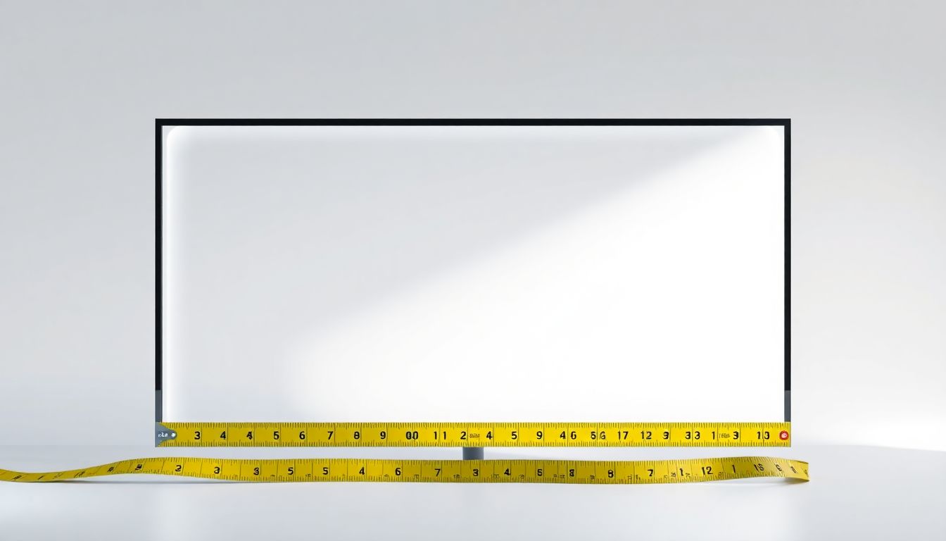 [초고화질모니터크기비교] 구매 전 책상 공간을 측정하여 실패 없는 모니터 크기를 선택하는 방법 - 모니터를 측정하는 줄자