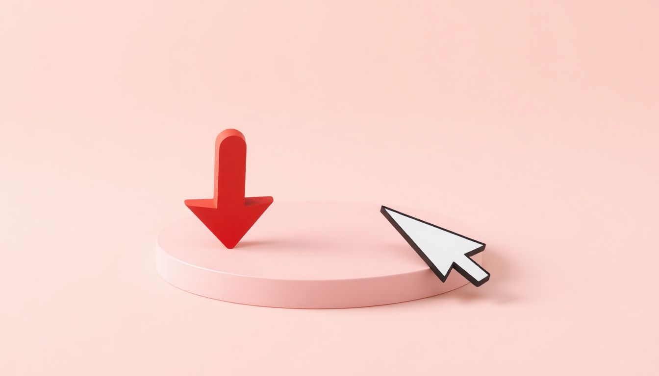 [2026 현금서비스 신용점수] 한 번의 클릭으로 발생하는 대규모 신용점수 하락 현상 - 하락하는 화살표를 클릭하는 상황