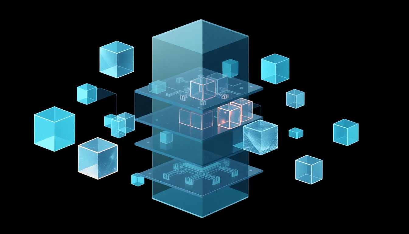 [2026 역세권 고밀개발] 공사비 상승과 기부채납을 반영한 초고층 개발의 실제 수익성 지표 - 건물의 내부 구조와 데이터 조각이 공중에 떠 있는 모습