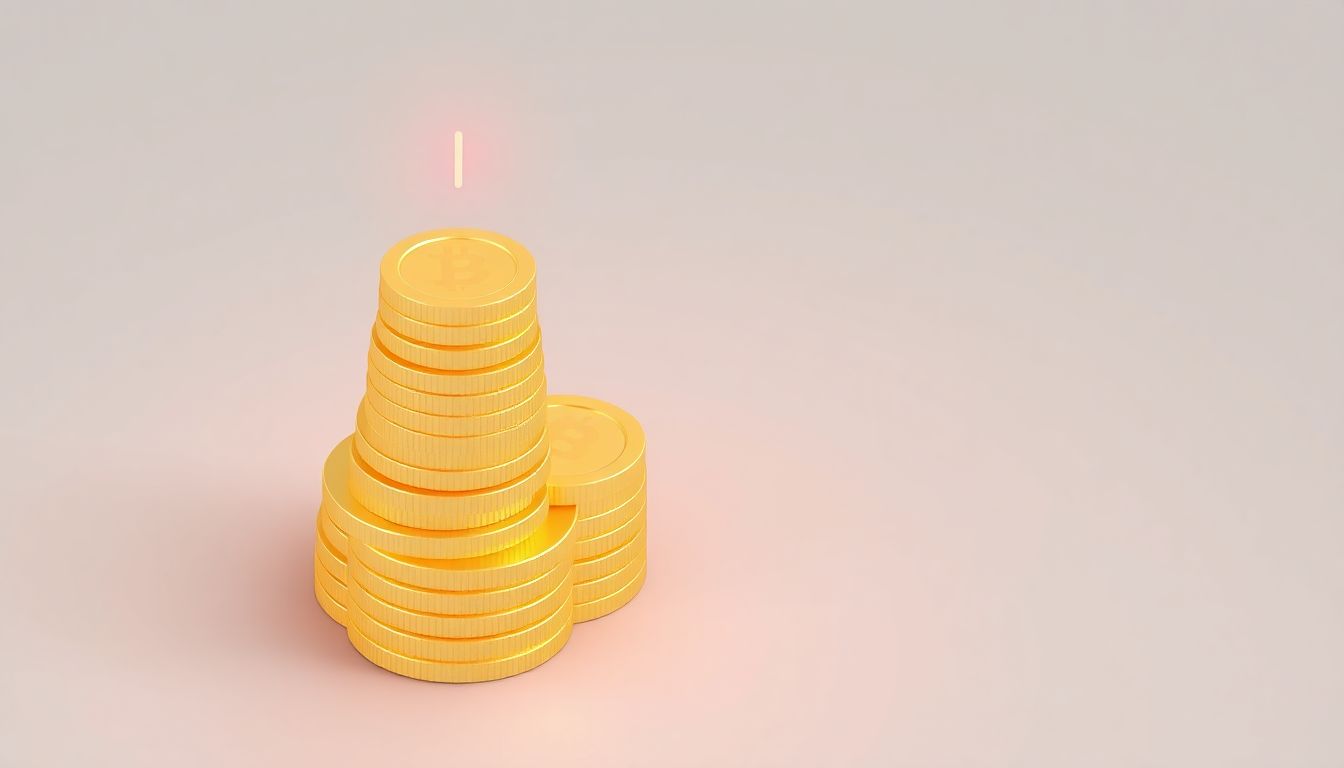 [2026간병비방어전략] 월 370만 원에 달하는 고액 간병비 부담이 가계 경제에 미치는 위급한 현상 - 쌓여있는 동전 더미와 경고 표시