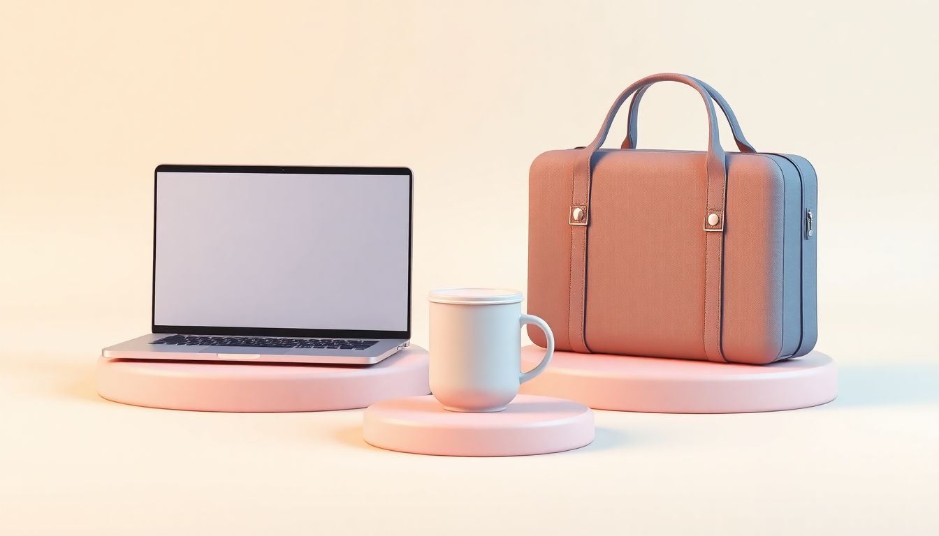 [국민취업지원제도 맞춤 전략] 구직자 상황별 취업 성공을 위한 필수 준비 아이템 및 전략 구성 - 노트북과 서류 가방이 놓인 작업대