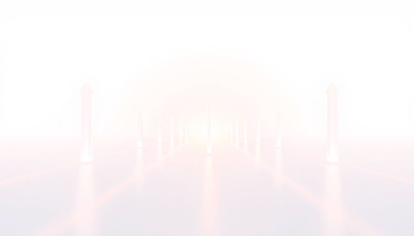 [연체 해결 액션플랜] 즉각적인 연체 해소와 신용 회복을 위한 선제적 자금 관리 - 상승하는 화살표와 빛나는 경로가 펼쳐진 미래적인 풍경