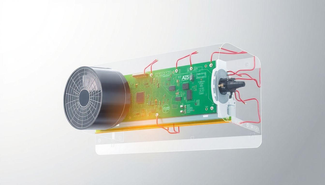 [엘지 에어컨 수리 비용] 실내기와 실외기 사이의 주요 통신 부품별 고장 원인 분석 - 분해된 에어컨 회로 기판과 부품 구성