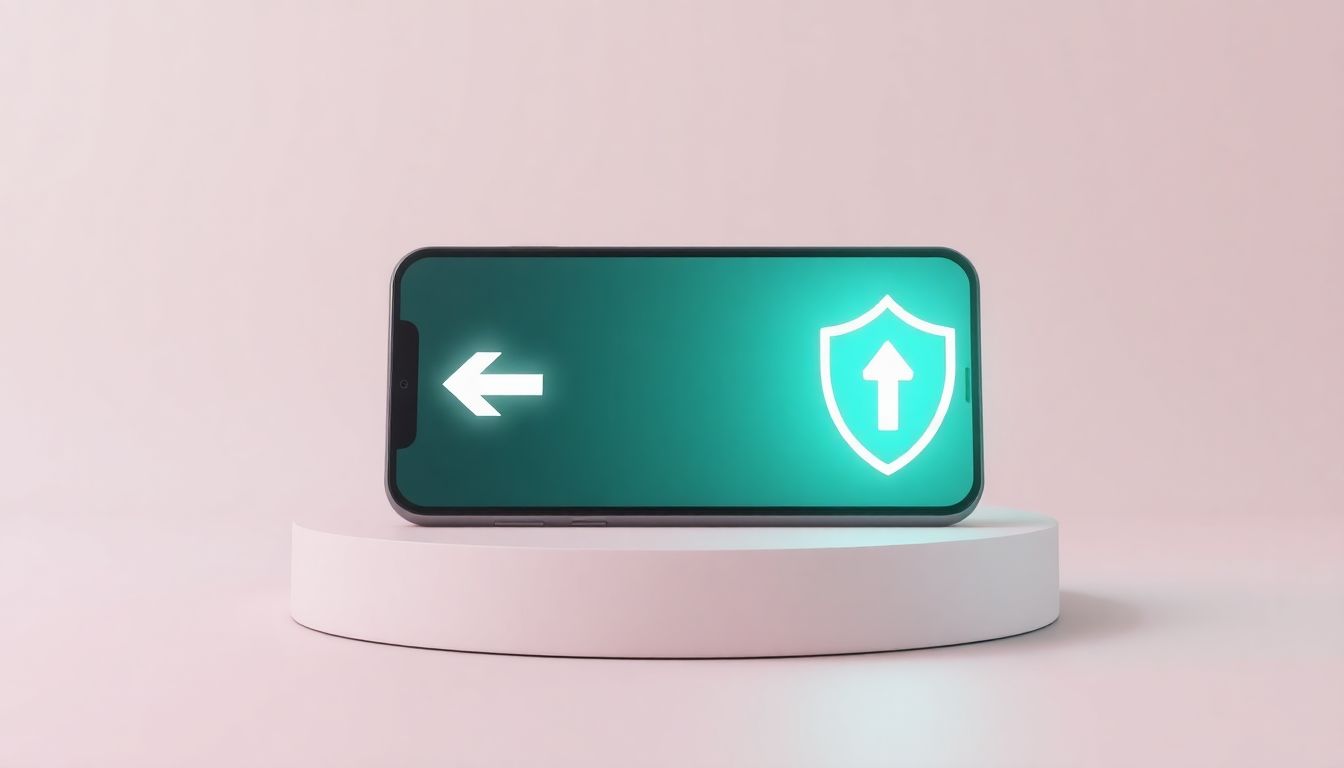 [디파이 뱅크런 대피] 자산 동결 직전 긴급 자금 인출 및 개인 지갑 보호를 위한 실시간 실행 가이드 - 스마트폰 화면의 비상 탈출 화살표와 방패