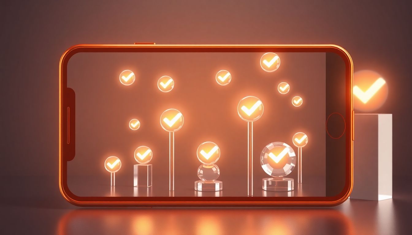 [2026 액상전자담배규제] 규제 시행 전 스마트폰을 통해 즉시 실천해야 할 핵심 체크리스트 - 체크 표시가 떠 있는 스마트폰