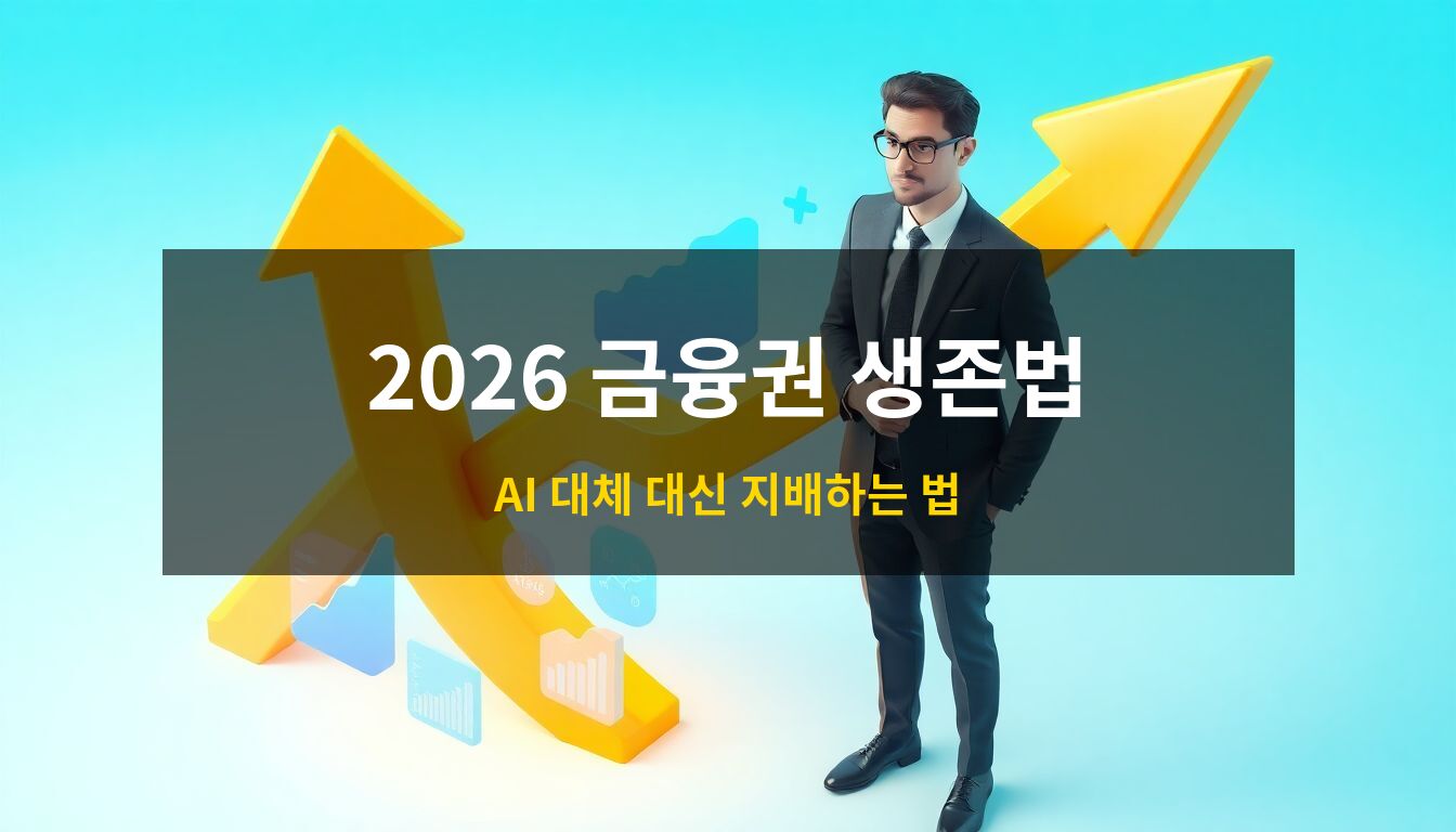 금융권 인공지능 대체 생존법: 홀로그램 금융 데이터와 상승하는 수익 그래프를 능숙하게 제어하는 금융 전문가의 모습을 담은 고급스러운 3D 아이소메트릭 일러스트