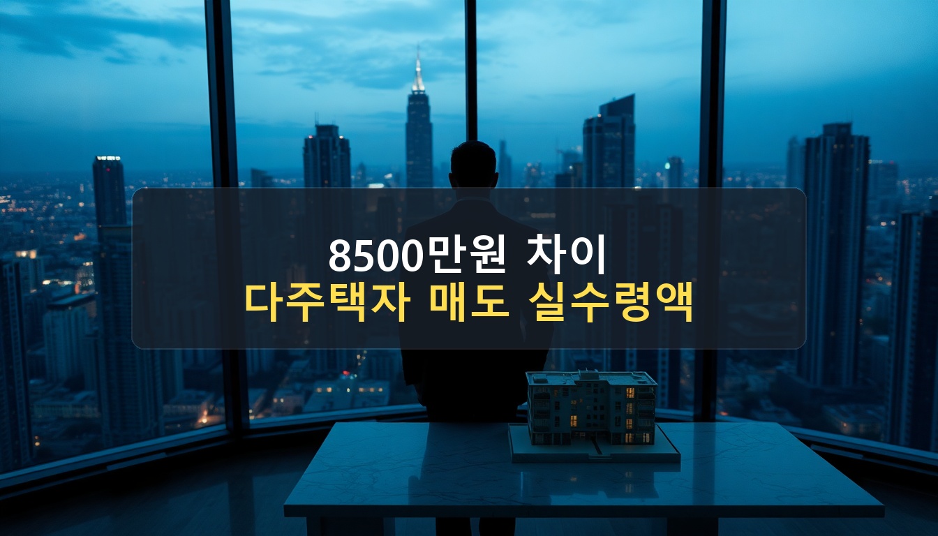 종부세 양도세 완화 매도 타이밍 — 다주택자 실수령액 8500만원 차이 비교