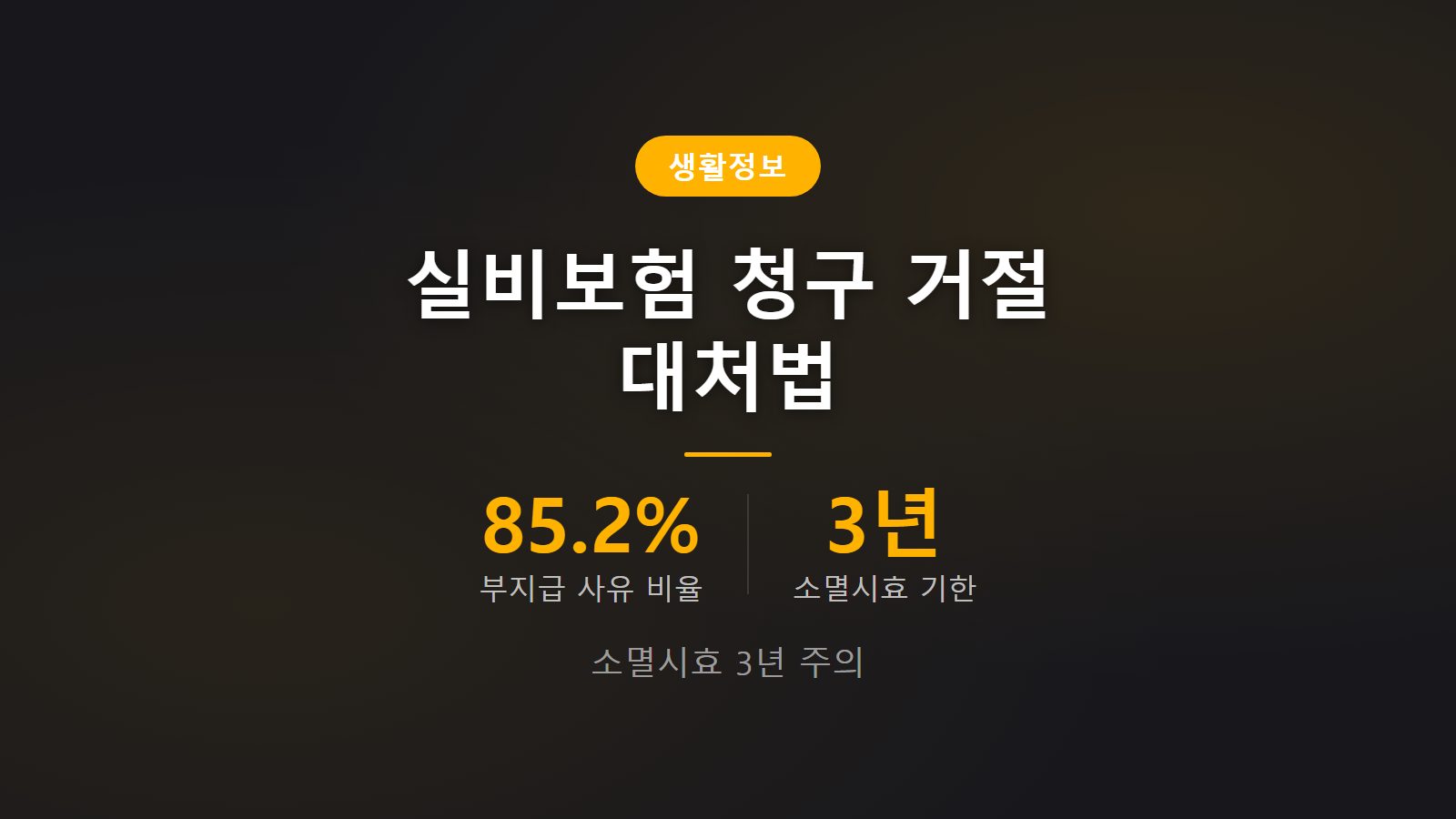 실비보험 청구 거절 소멸시효 3년 이의신청 대처법 이미지