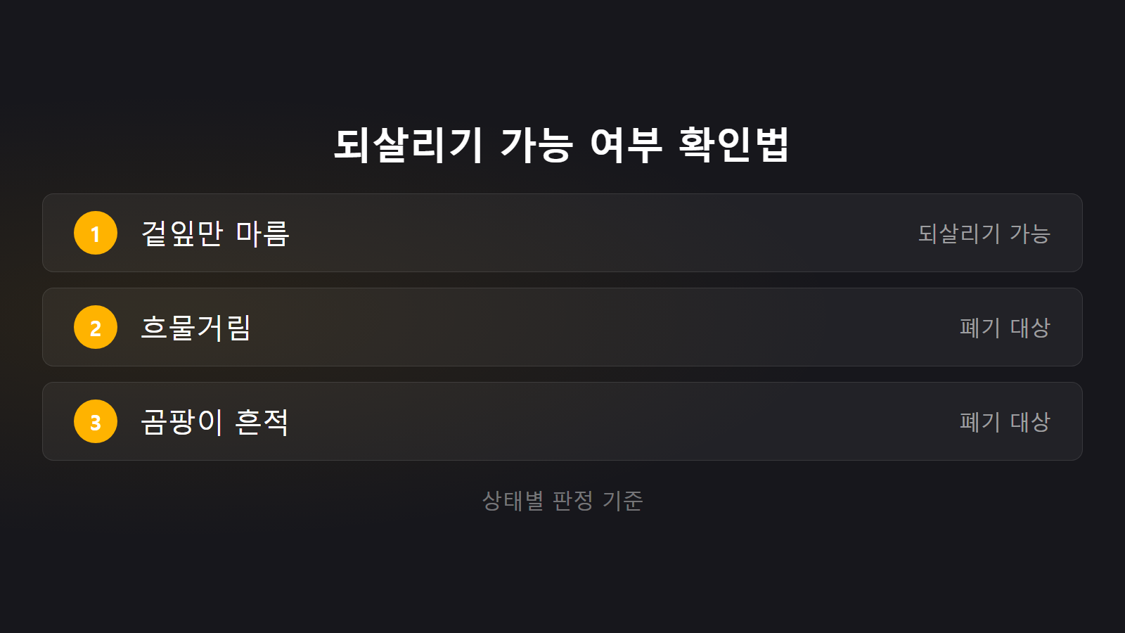 시든 양배추 되살리는 법 상태별 폐기 여부 확인 체크리스트 이미지