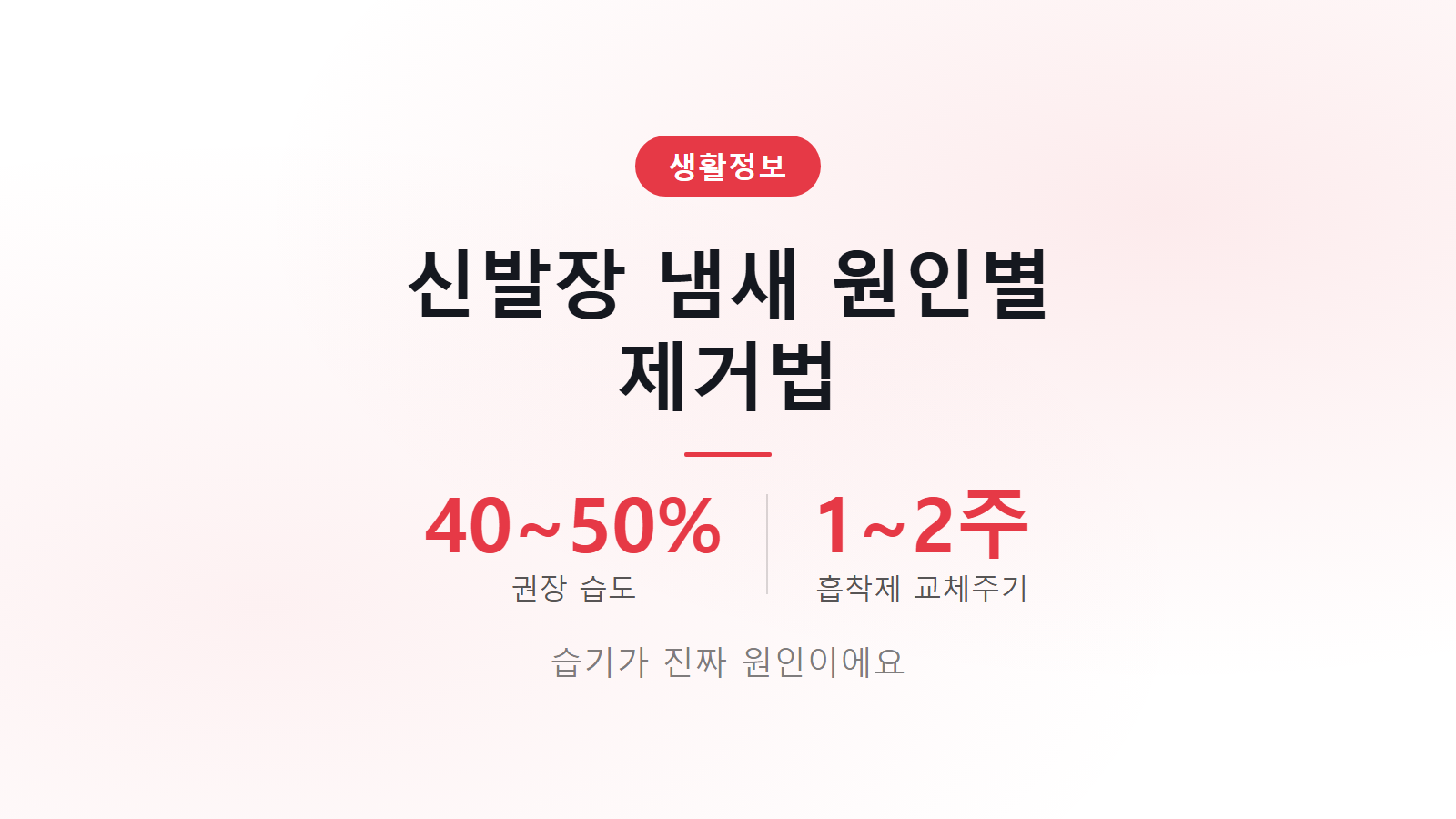 신발장 냄새 원인 제거법 습도 관리와 소재별 세척법 정리 이미지