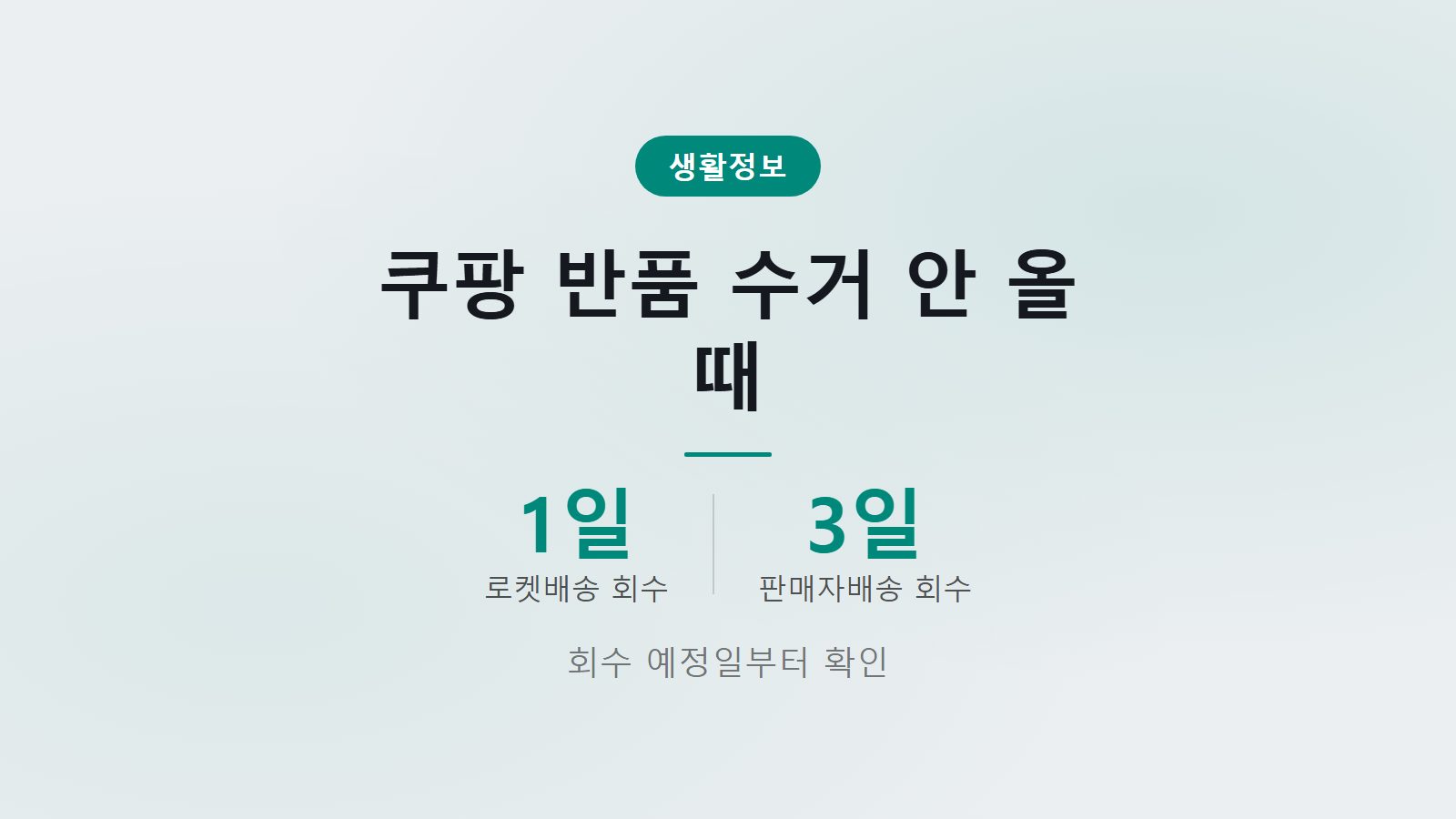 쿠팡 반품 수거 안 올 때 회수 예정일 3일 확인 방법 이미지