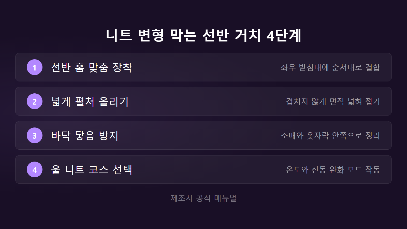 스타일러에 니트 넣으면 안되는 이유 선반 거치 4단계 체크리스트 이미지