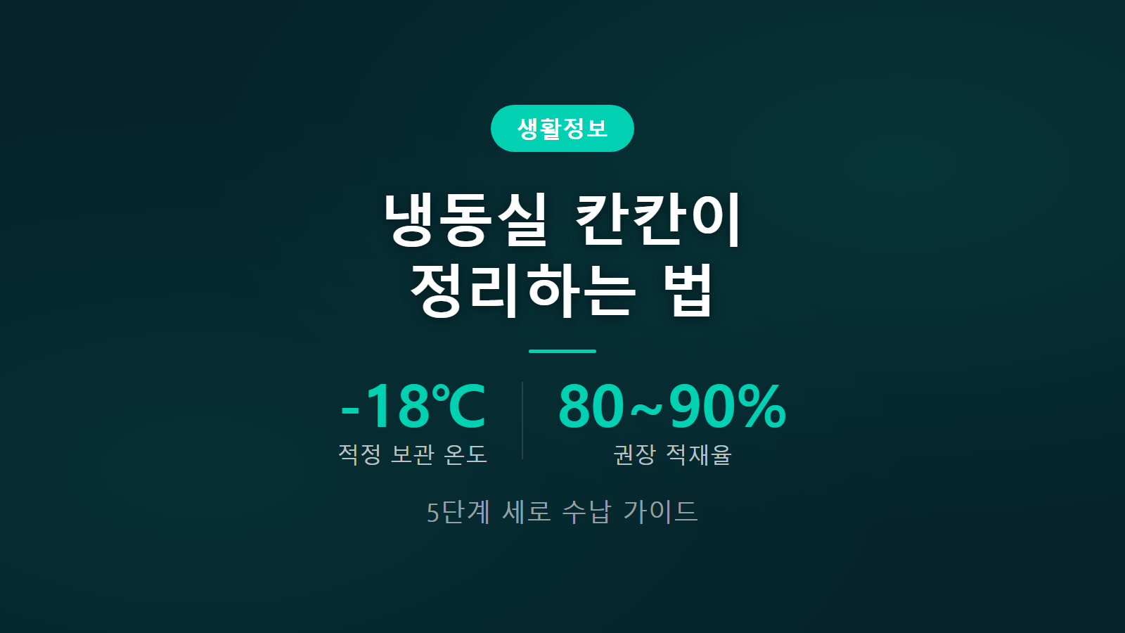 냉동실 칸칸이 정리하는 법 영하 18도 5단계 세로 수납 가이드 이미지