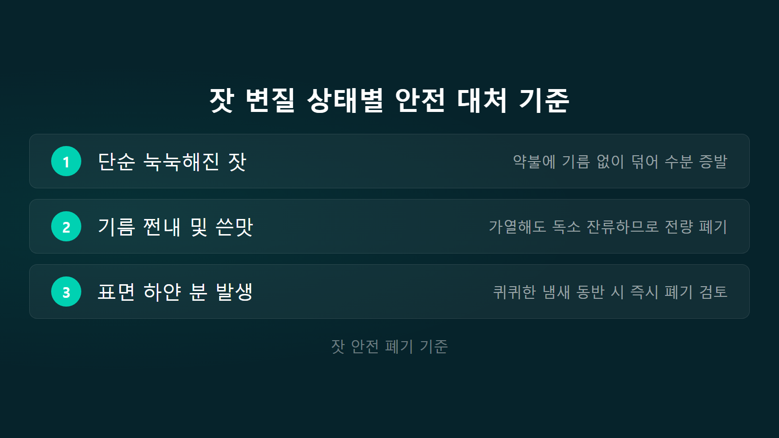 잣 보관법 눅눅함 쩐내 하얀분 증상별 안전 대처 폐기 체크리스트 이미지