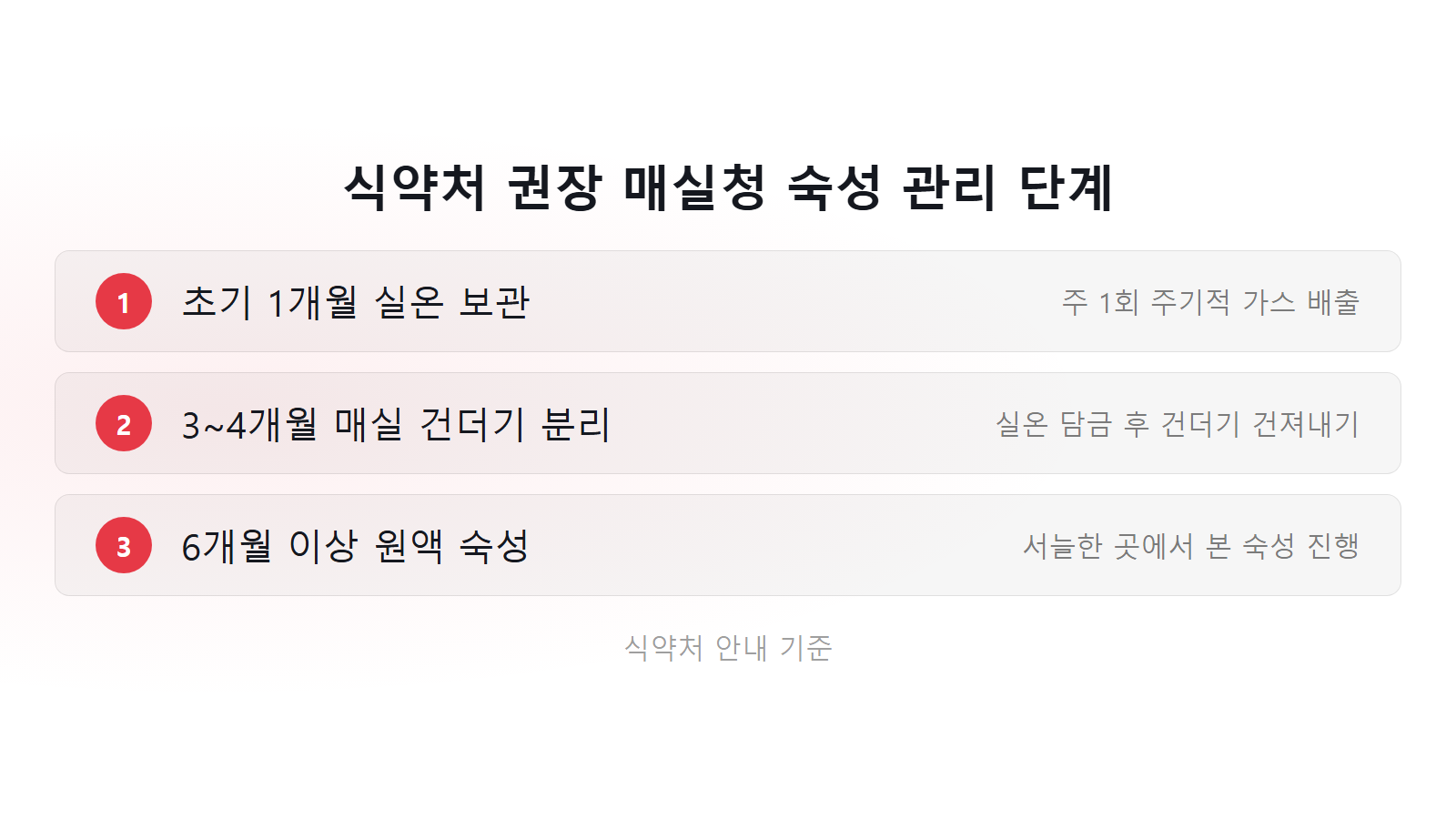 매실청 거품 안전한 숙성 3단계 식약처 권장 체크리스트 이미지
