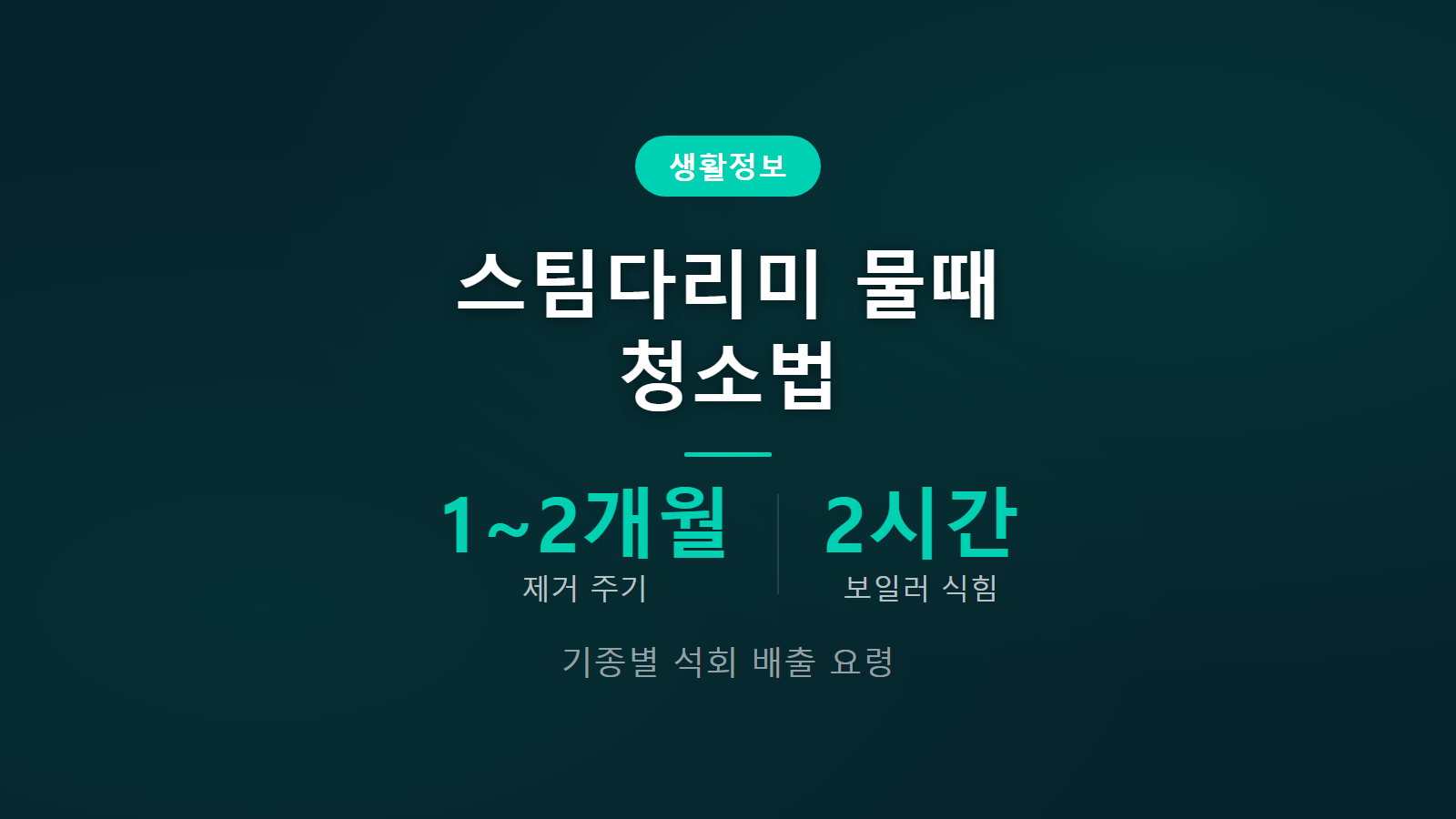 스팀다리미 물때 청소 1~2개월 주기 기종별 배출 요령 이미지