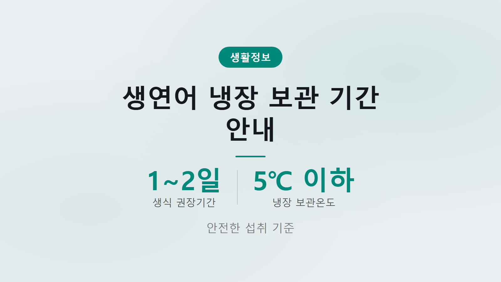 생연어 냉장 보관 1~2일 권장 기간 및 신선도 유지 이미지
