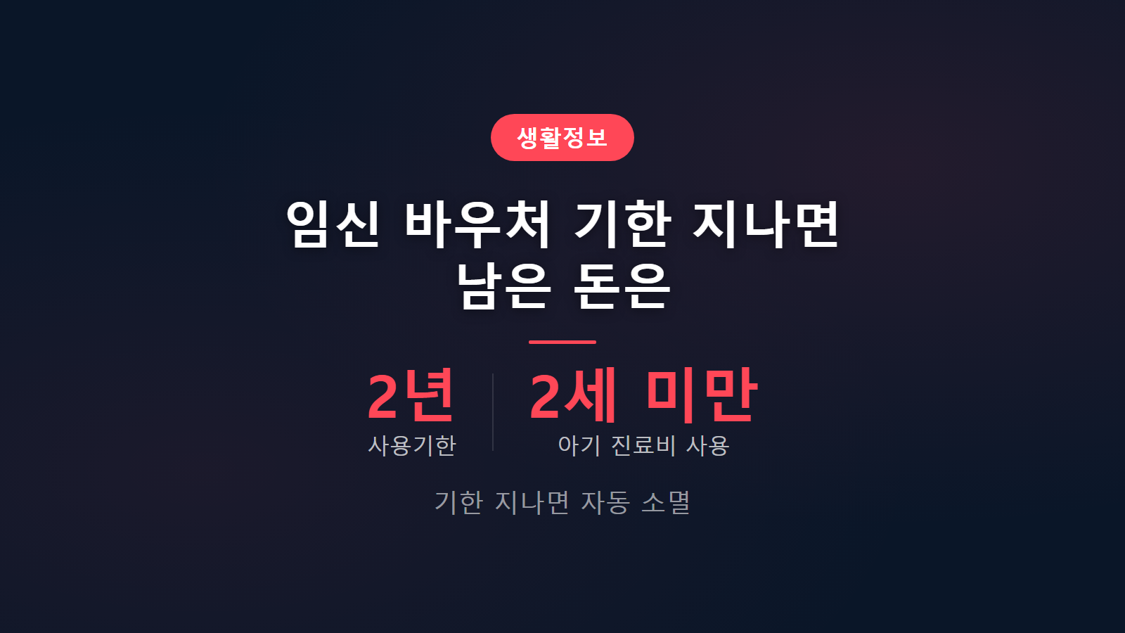 임신출산 진료비 바우처 만료되면 못쓰나 2년 사용기한 잔액 소멸 기준 이미지