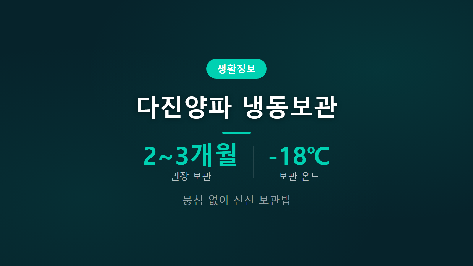 다진양파 냉동보관 3개월 신선 유지 꿀팁 가이드 썸네일 이미지
