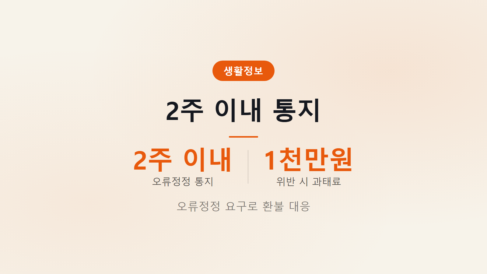 키오스크 이중결제 오류정정 2주 이내 환불 절차 이미지