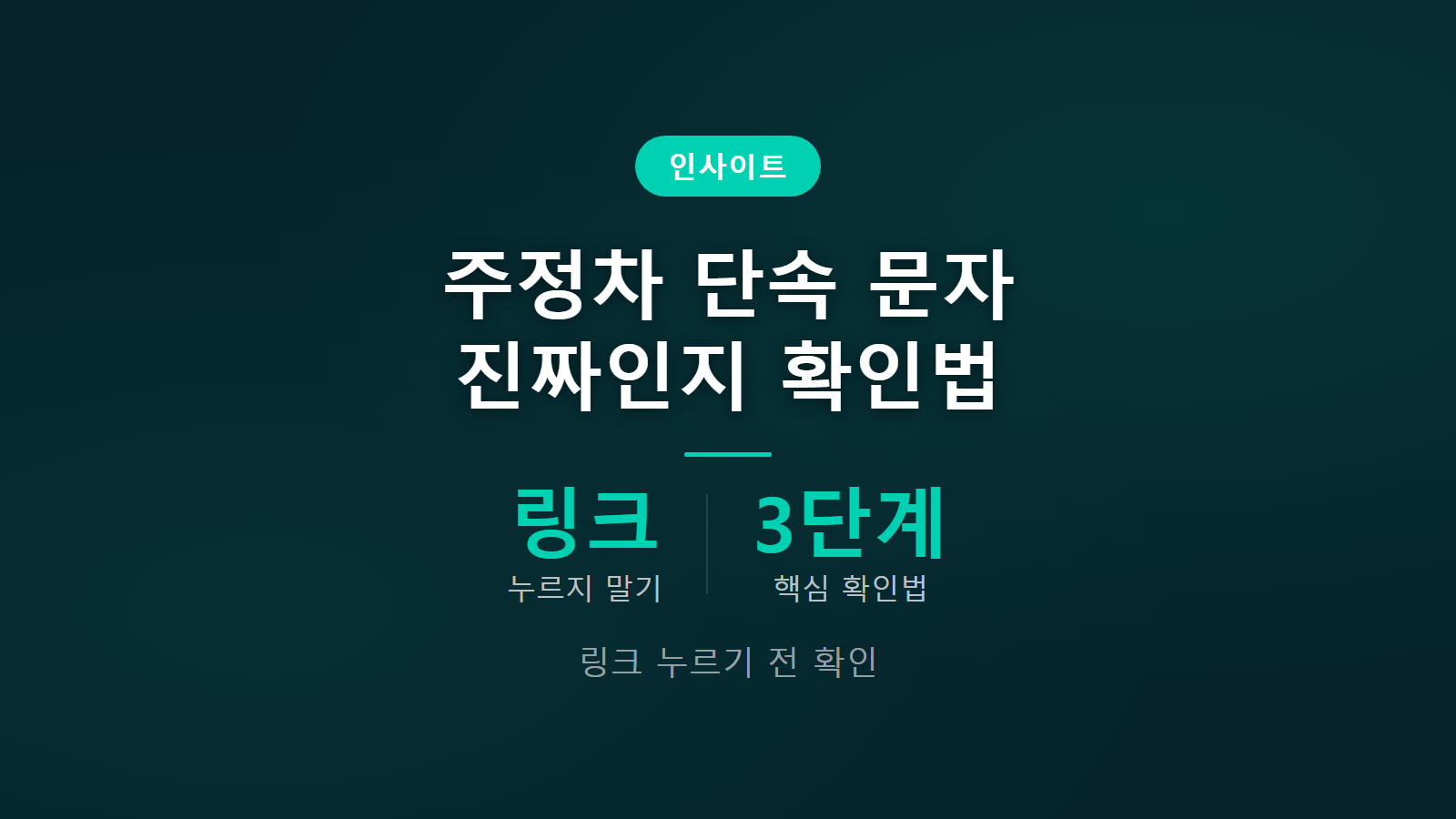 주정차 단속 문자 진짜인지 확인법 3단계 링크 누르기 전 확인 썸네일 이미지